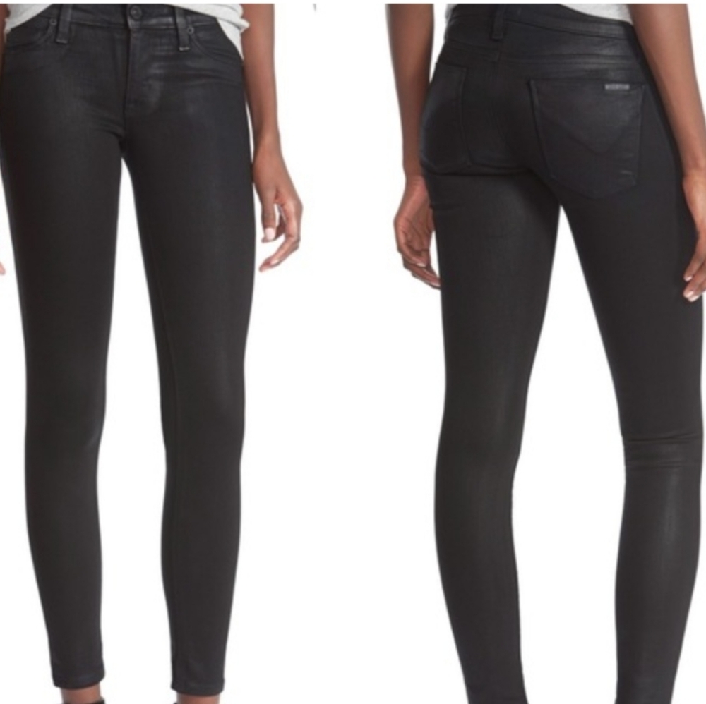 Hudson krista super skinny coated wax Noir